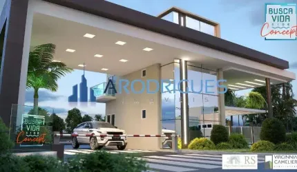 Casa em Condomínio à Venda em Nova Abrantes, Camaçari-BA: 2 quartos, 1 suíte, 1 sala, 2 banheiros, 2 vagas de garagem - 70m².