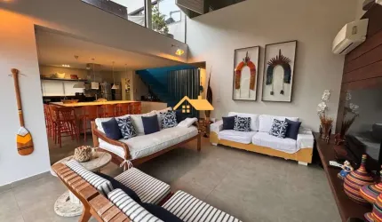 Aluguel de Casa em Condomínio de Luxo em Juquehy, São Sebastião-SP: 4 Quartos, 4 Suítes, 2 Salas, 4 Banheiros, 3 Vagas, 180m².