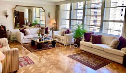 Imperdível apartamento de luxo em Higienópolis: 4 quartos, 2 suítes, 4 salas, 4 banheiros, 4 vagas. Próximo ao Shopping e ao metrô!