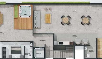Duplex para venda possui 123m², 3 quartos em Bessa, João Pessoa - PB
