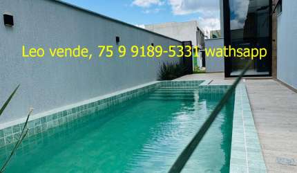 Linda casa Sim, 4 suítes, closet, piscina e goumert