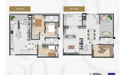 Cobertura com 4 quartos à venda na Rua Pará, Boneca do Iguaçu, São José dos Pinhais, 153 m2 por R$ 1.100.000