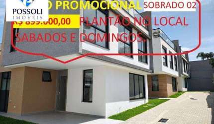 Sobrado com 3 dormitórios à venda, 160 m² por R$ 899.000,00 - São Lourenço - Curitiba/PR