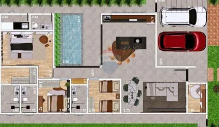 Casa de Condomínio para venda em Portal Da Mata de 162.00m² com 3 Quartos, 3 Suites e 4 Garagens