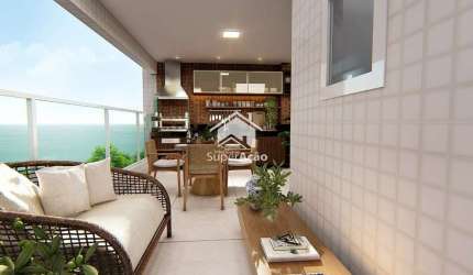 Apartamento para venda em Canto Do Forte de 125.00m² com 3 Quartos, 2 Suites e 2 Garagens