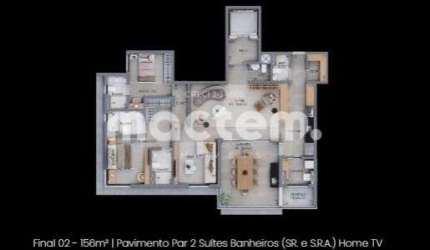 Apartamento para venda em Jardim Botânico de 156.00m² com 2 Quartos, 2 Suites e 2 Garagens
