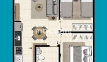 Apartamento para venda em Chácaras Pedro Corrêa De Carvalho de 43.00m² com 2 Quartos e 1 Garagem