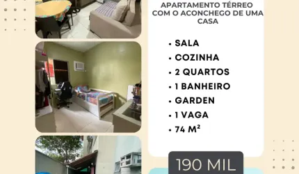 Térreo com garden privativo (garden estilo corredor)