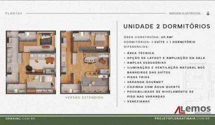Apartamento com 2 dormitórios à venda, no Itapetininga - Atibaia/SP