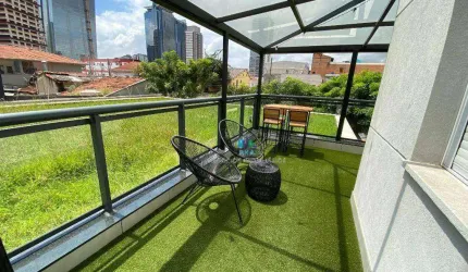 Apartamento Garden com 1 dormitório para alugar, 77 m² por R$ 8.049,95/mês - Chácara Santo Antônio - São Paulo/SP