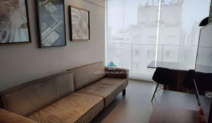 Apartamento com 1 dormitório para alugar, 44 m² por R$ 7.000,00/mês - Moema - São Paulo/SP
