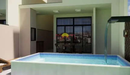 Sobrado Geminado com Piscina e Churrasqueira
