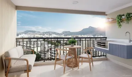 Excelente Apartamento de 2 quartos com varanda gourmet,suíte e vaga na Fonseca Teles - São Cristóvão - RJ