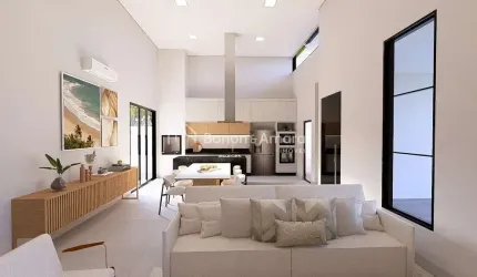 Casa nova térrea à venda om 3 quartos ( todos suítes), no Condomínio Club Portinari, Parque Brasil 500, Paulínia