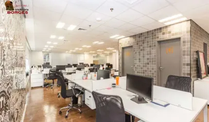 CONJUNTO COMERCIAL LOCAÇÃO - LAJE INTEIRA TODA MOBÍLIADA NO BROOKLIN..