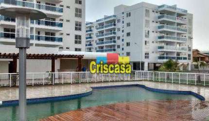 Cobertura com 3 dormitórios para alugar, 96 m² por R$ 5.297,17/mês - Recreio - Rio das Ostras/RJ
