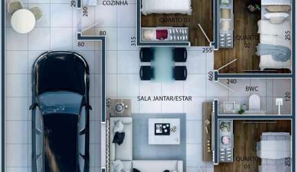 Casa em condomínio fechado com 3 quartos à venda na Humberto Giraldi, 530, Cajuru, Curitiba por R$ 420.000