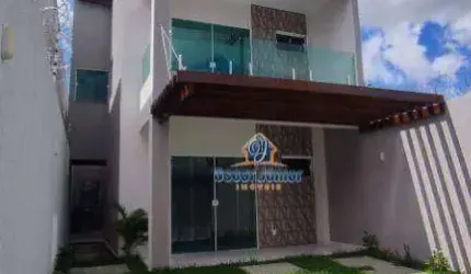ALTO PADRÃO NO MELHOR DO EUSÉBIO! Casa Duplex com 4 Quartos (3 Suítes) + Varanda Gourmet, 174 m² por R$ 590.000 - Guaribas - Eusébio/CE