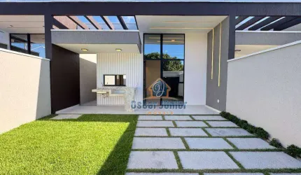 Luxuosa Casa Plana 3 Quartos (2 Suítes Sendo 1 Reversível) à venda, 107,88 m² por R$ 469.000 - Centro - Eusébio/CE