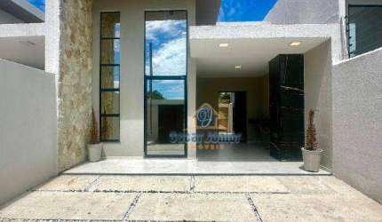 Casa Plana com 3 Suítes à venda, 110 m² por R$ 429.000 - Guaribas - Eusébio/CE