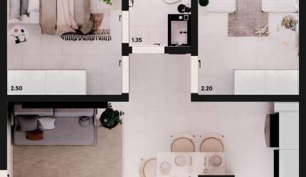 Imóvel para venda tem 48 metros quadrados com 2 quartos em Paumirim - Caucaia - CE