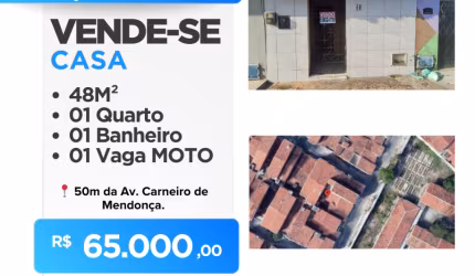Casa com 1 quarto à venda na Rua São Benedito do Pici, 40, Pici, Fortaleza, 48 m2 por R$ 65.000