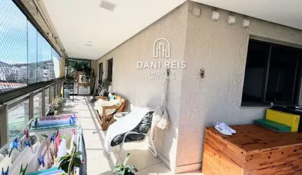 Apartamento de 3 quartos, suíte, varanda e vaga.