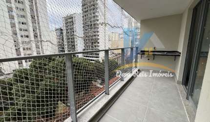 Apartamento de 1 quarto com varanda e lazer.
