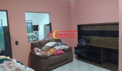 Casa semi mobiliada para alugar com 1 quarto, sala, cozinha - Vila Barros - Guarulhos  por R$: 1.100