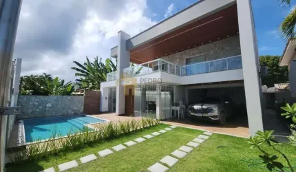 Casa em Condomínio para Venda em Camaçari, Busca Vida (Abrantes), 4 dormitórios, 4 suítes, 5 banheiros, 3 vagas