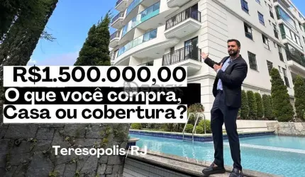 Cobertura duplex com 3 quartos sendo 2 suítes, 225 m² no Alto - Teresópolis/RJ.