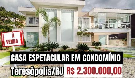 Casa em condomínio com 4 quartos sendo 3 suítes no Panorama - Teresópolis/RJ.