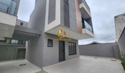 Sobrado Triplex 169m² Privativos no Portão, Curitiba - 3 Quartos e Terraço Gourmet
