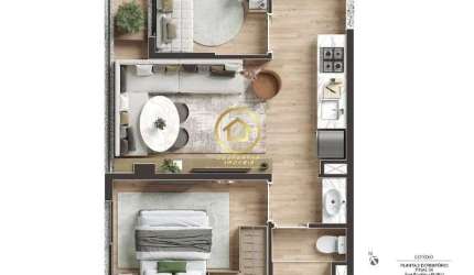 Apartamento com 1 quarto à venda na Rua Cotoxó, 105, Pompéia, São Paulo por R$ 413.322