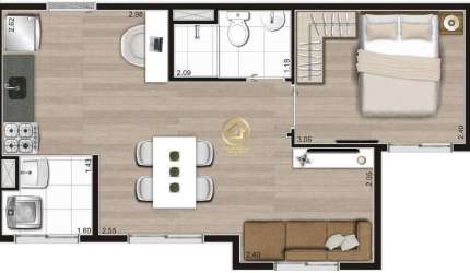 Apartamento com 2 quartos à venda na Rua dos Silvas, 225, Vila Nina, São Paulo por R$ 221.900