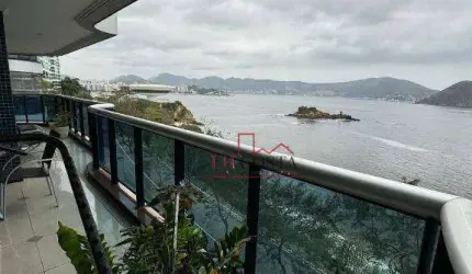 Apartamento em Alto Padrão com Vista total Mar,  4 dormitórios (todos suítes)  à venda, 351 m² por R$ 3.000.000 - Boa Viagem - Niterói/RJ
