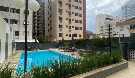 Locação na Avenida da Praia 2 dorm. R$ 4650,00/mês em Santos SP