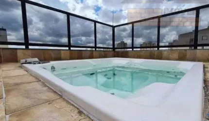 Espetacular cobertura de 3 quartos no Jardim Henriqueta, Taboão da Serra-SP: 2 salas, 2 banheiros, 1 suíte, 2 vagas de garagem e 160,00 m² de área.