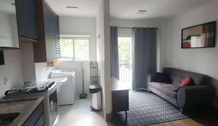 Apartamento com 1 dormitório para alugar, 38 m² mobiliado, por R$ 3.820/mês - Granja Viana - Cotia/SP