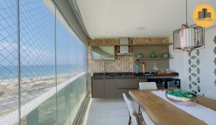 Apartamento Alto Padrão Frente Mar em Pituaçu, com 200m², finamente decorado,  com vagas cobertas