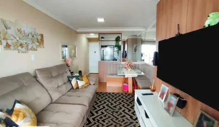 Ap luxuoso semi-mobiliado na região privilegiada da Penha, com 3 dormitórios sendo 1 suíte e 1 vaga