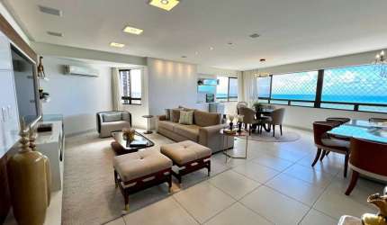 Apartamento Mobiliado para Locação em João Pessoa, Altiplano Cabo Branco, 3 dormitórios, 3 suítes, 1 banheiro, 3 vagas