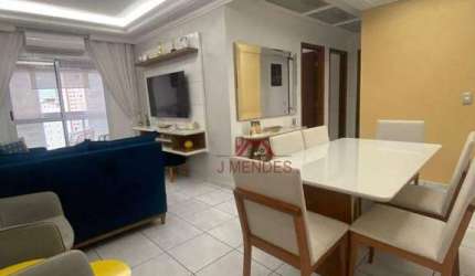 Apartamento com 3 dormitórios à venda, 86 m² por R$ 760.000 - Canto do Forte - Praia Grande/SP