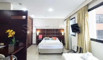 Flat Transamérica Nações Unidas disponível para venda com 28m², 01 dormitório e 01 vaga de garagem