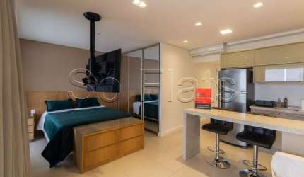 Flat no V House Boutique em Pinheiros com 1 dormitório e 1 vaga de garagem, disponível locação.