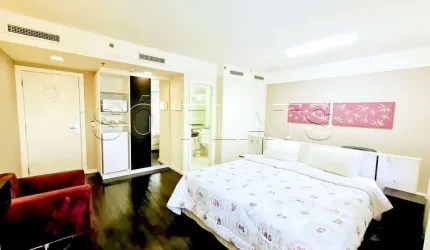 Flat mobiliado disponível para venda com 30m², 01 dorm e 01 vaga de garagem