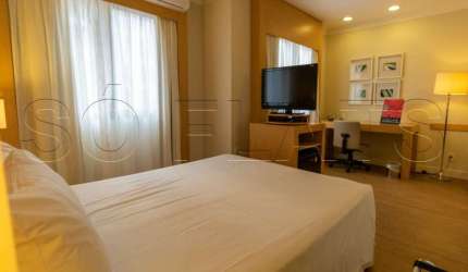 Flat no Nobile Hotels com 29m², 1 dorm e 1 vaga em Campo Belo disponível locação