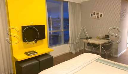 Flat Wyndham Nortel disponível para venda com 32m², 01 dorm e 01 vaga de garagem