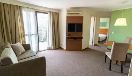 Flat disponível para locação na Vila Olímpia mobiliado com 2 dormitórios próximo da Av Bandeirantes