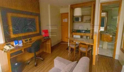 Flat Transamérica Faria Lima 1 dorm disponível locação próximo da Av Faria Lima